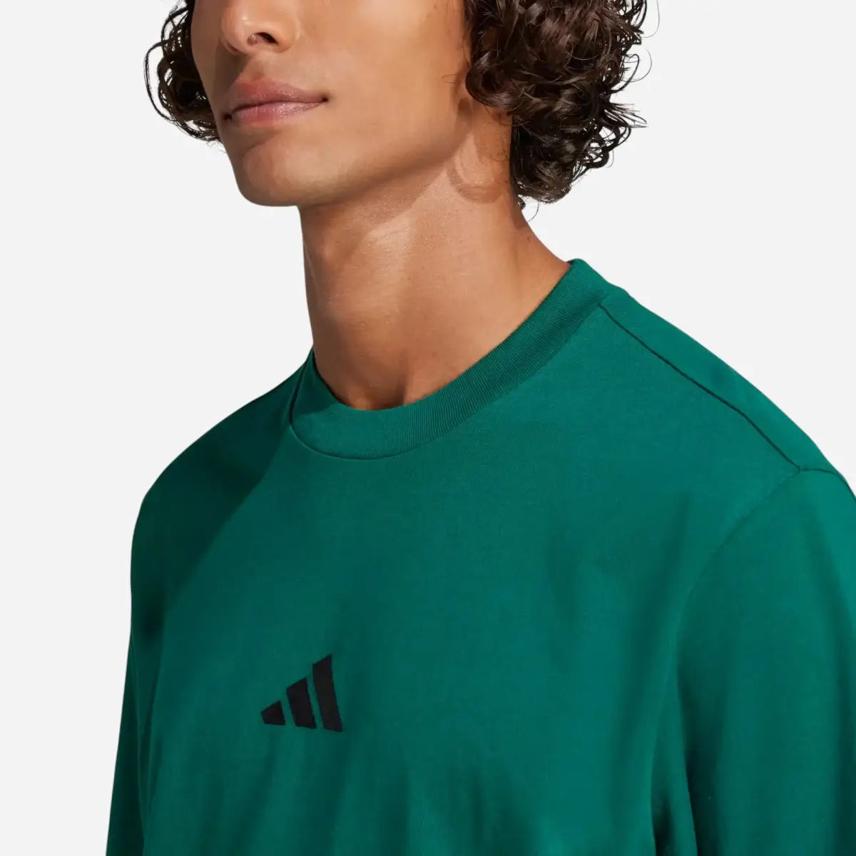 Adidas T-shirt Essentials Small Logo Single Jersey Tee Green