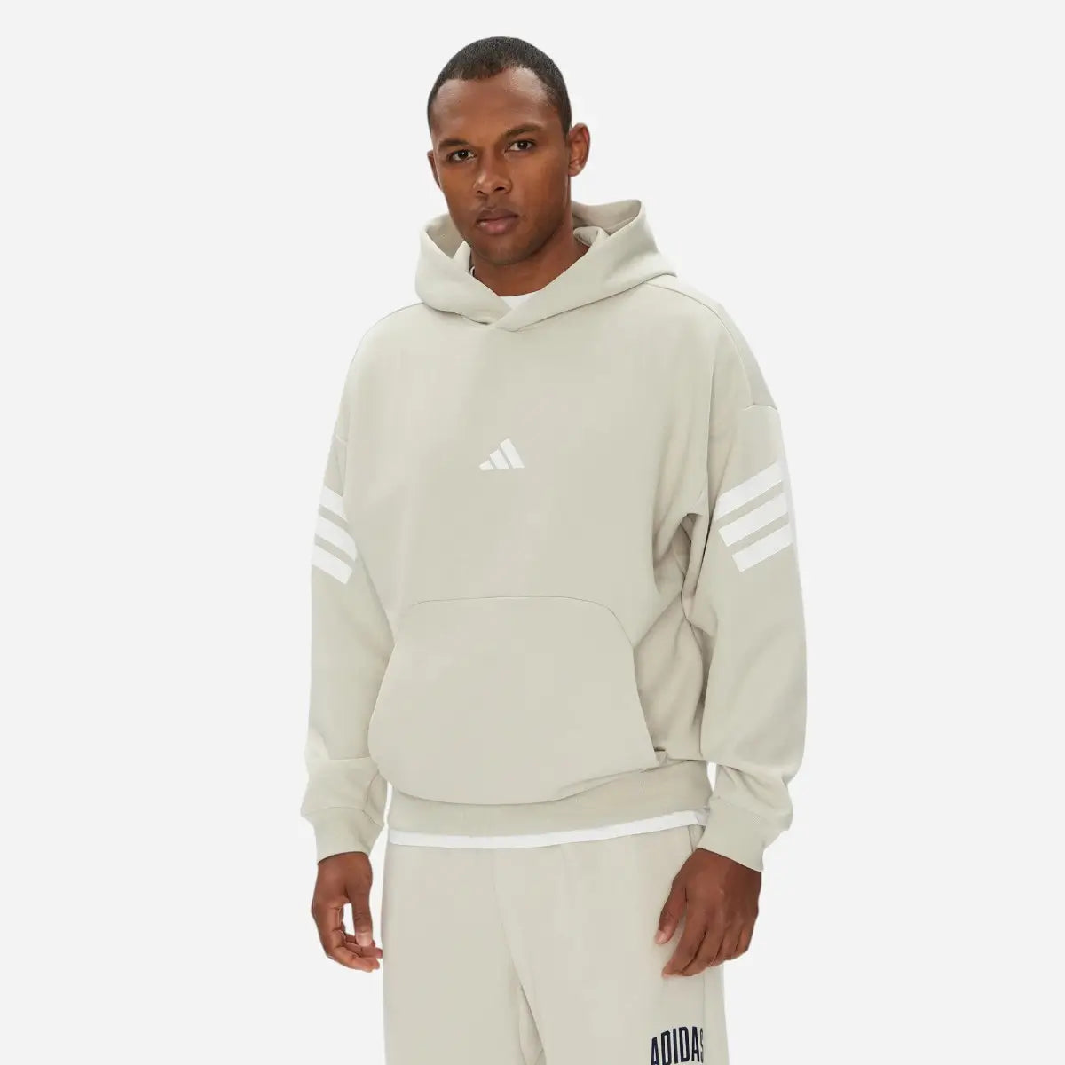 Adidas Felpa Hoodie Future Icons 3-Stripes Beige