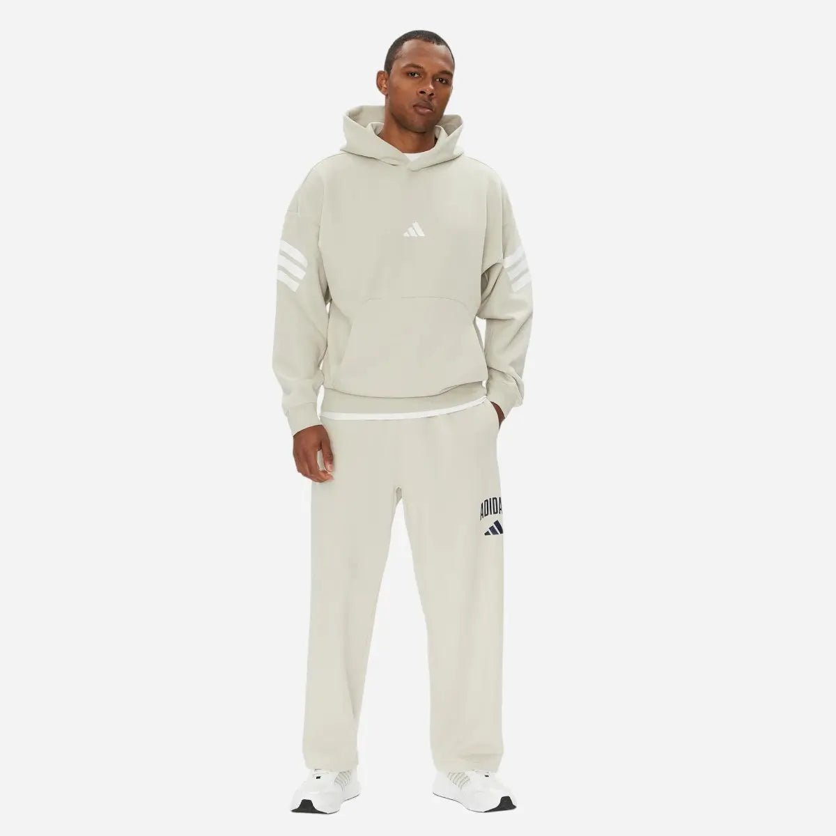 Adidas Felpa Hoodie Future Icons 3-Stripes Beige