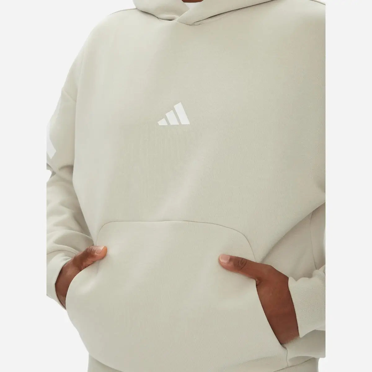 Adidas Felpa Hoodie Future Icons 3-Stripes Beige