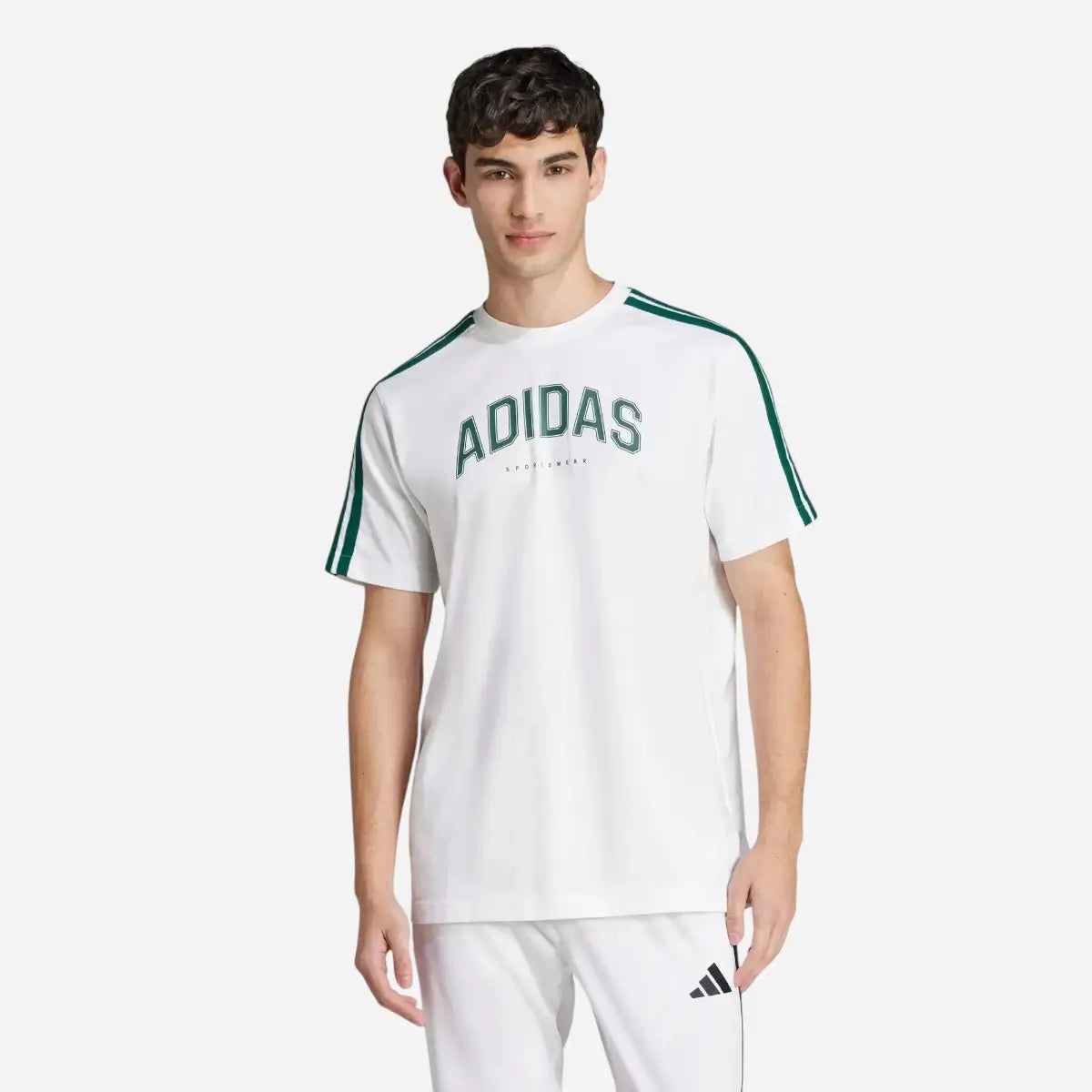 Adidas T-shirt Codes Collegiate Linear Graphic white / green