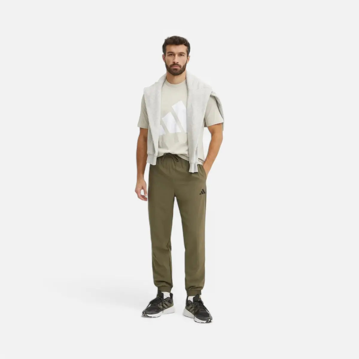 Adidas T-shirt Essentials Big Logo Biege