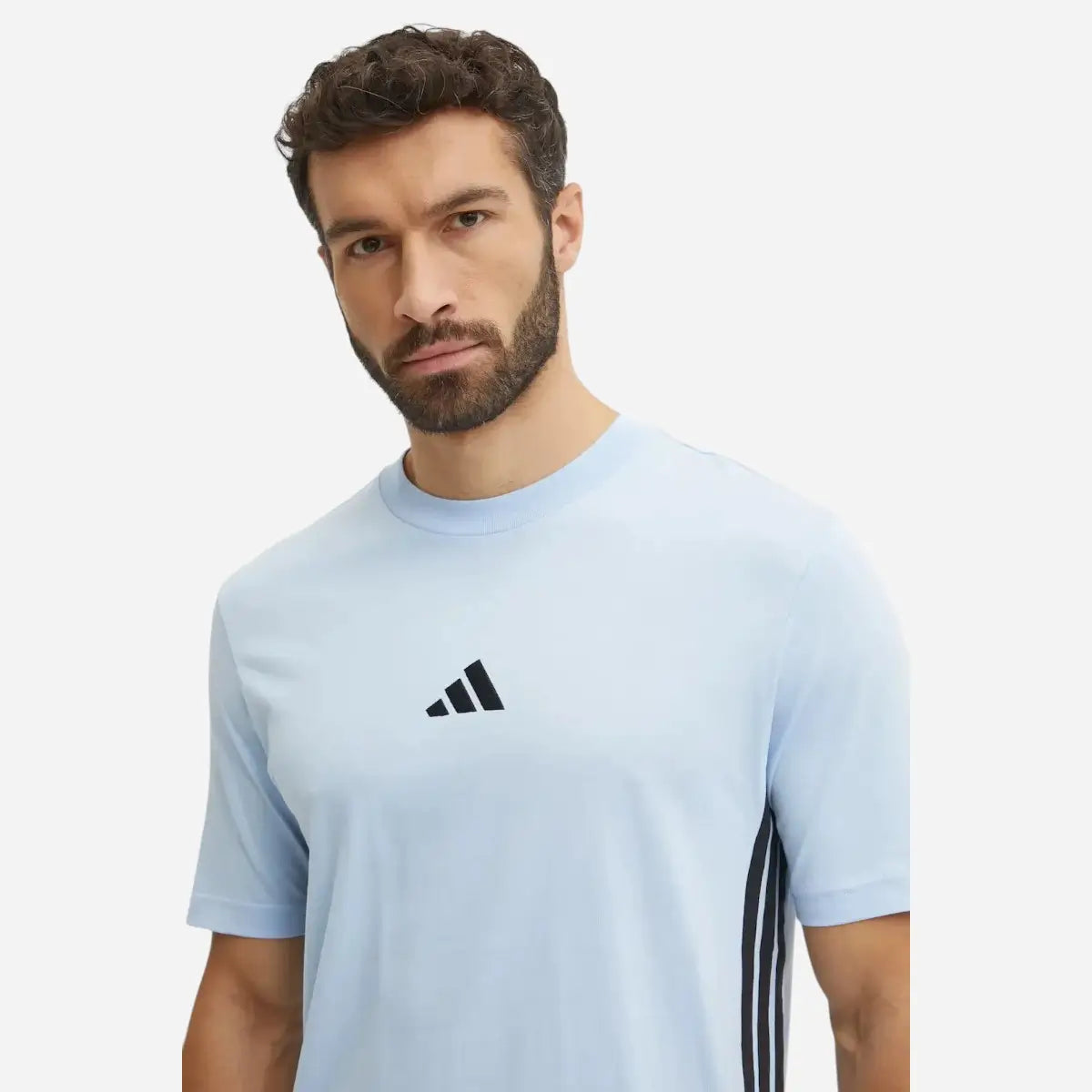 Adidas T-shirt Essentials 3 Stripes Single Jersey Blue Glow