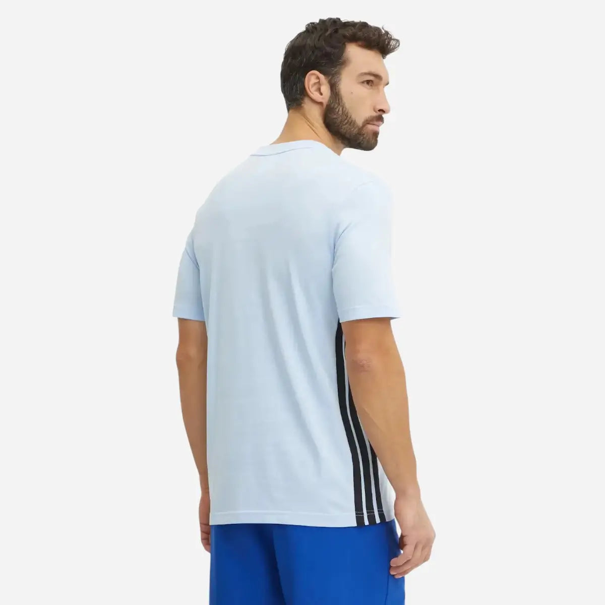 Adidas T-shirt Essentials 3 Stripes Single Jersey Blue Glow