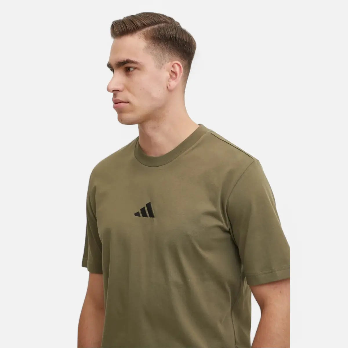 Adidas T-shirt Essentials Small Logo Single Jersey Tee olive