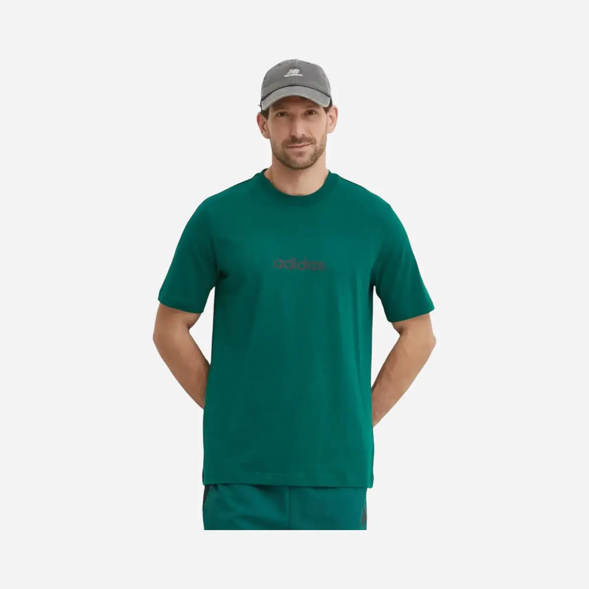 Adidas T-shirt Essentials Linear Single Jersey Green