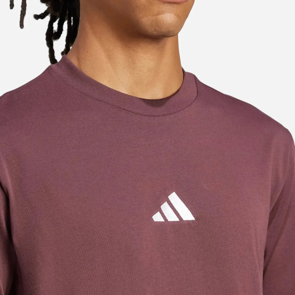 Adidas T-shirt Essentials Small Logo Single Jersey Tee Ruby