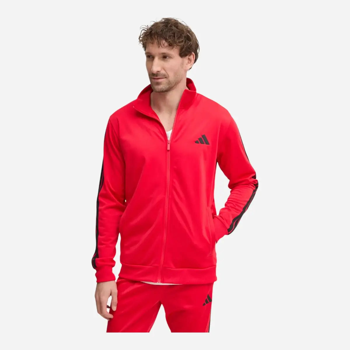 Adidas Tuta Sportswear Basic 3-Stripes Tricot Red