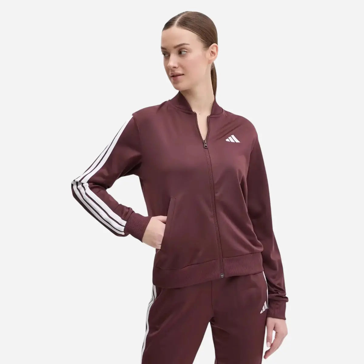 Adidas Tuta Track suit Essentials 3-Stripes Bordeaux