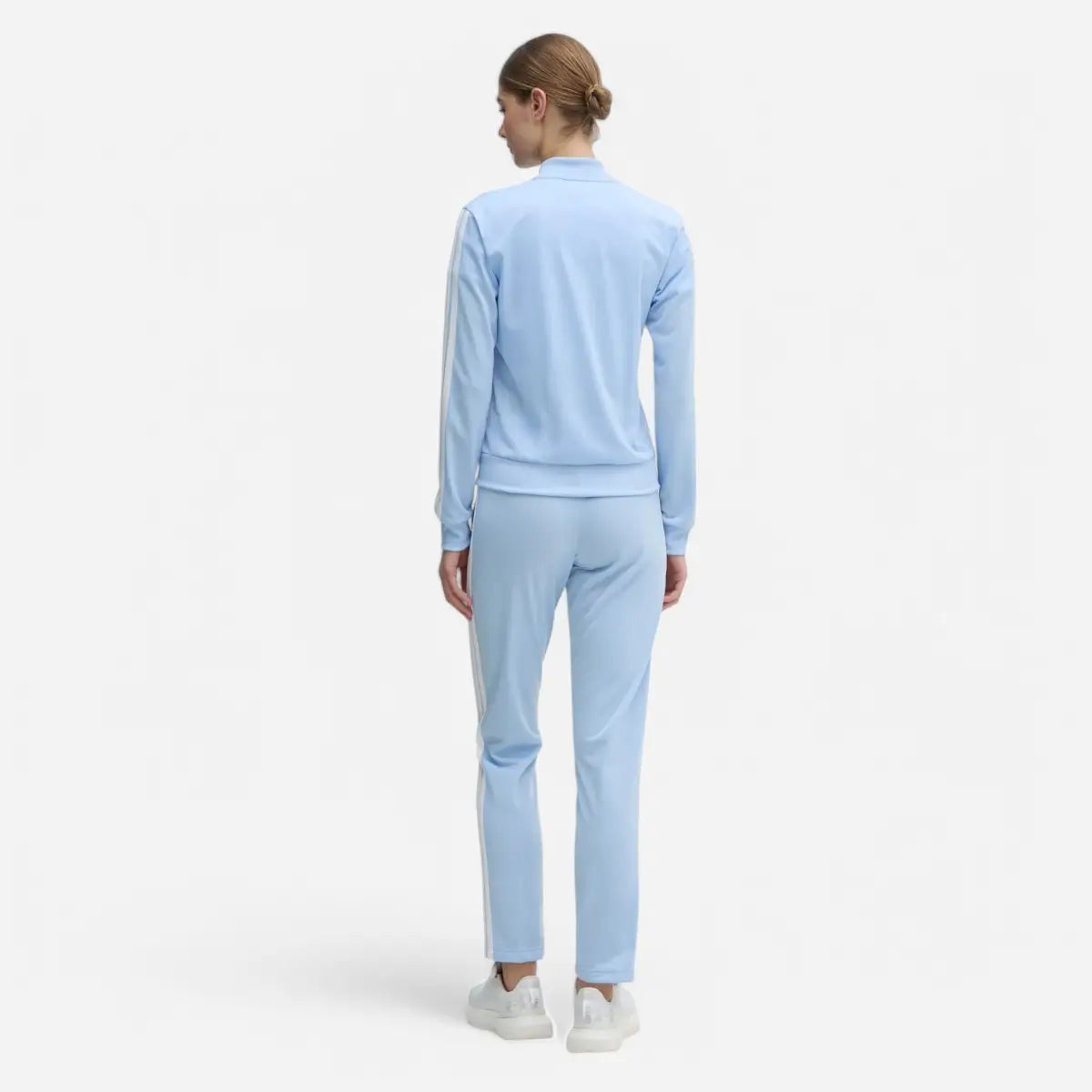 Adidas Tuta Track suit Essentials 3-Stripes azzurra