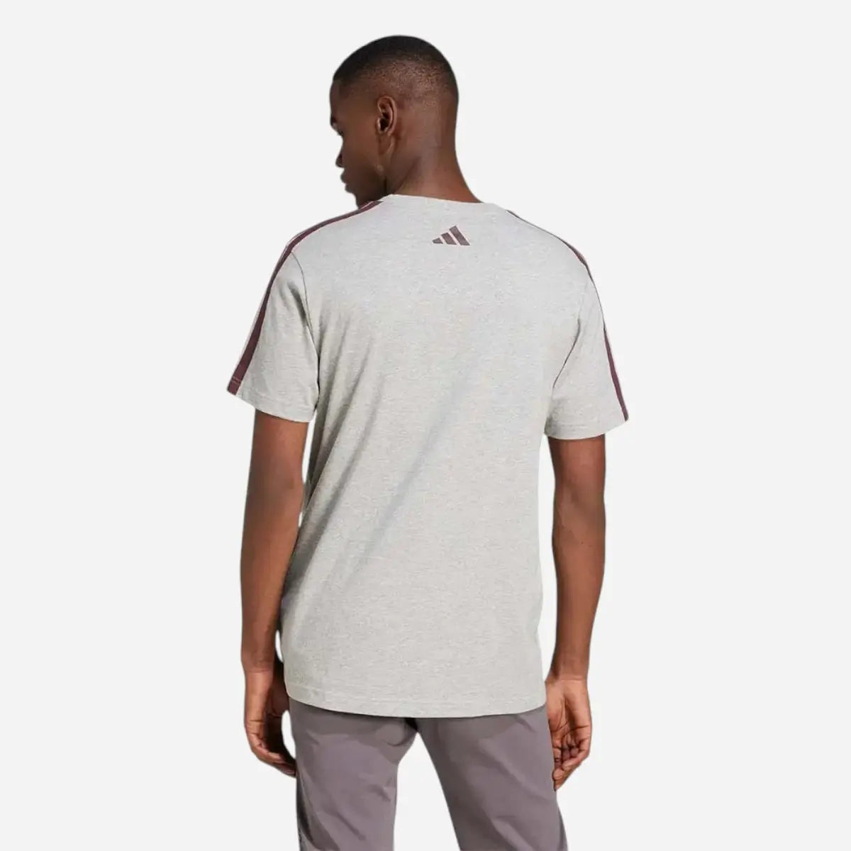Adidas T-shirt Codes Collegiate Linear Graphic Grey / Bordeaux