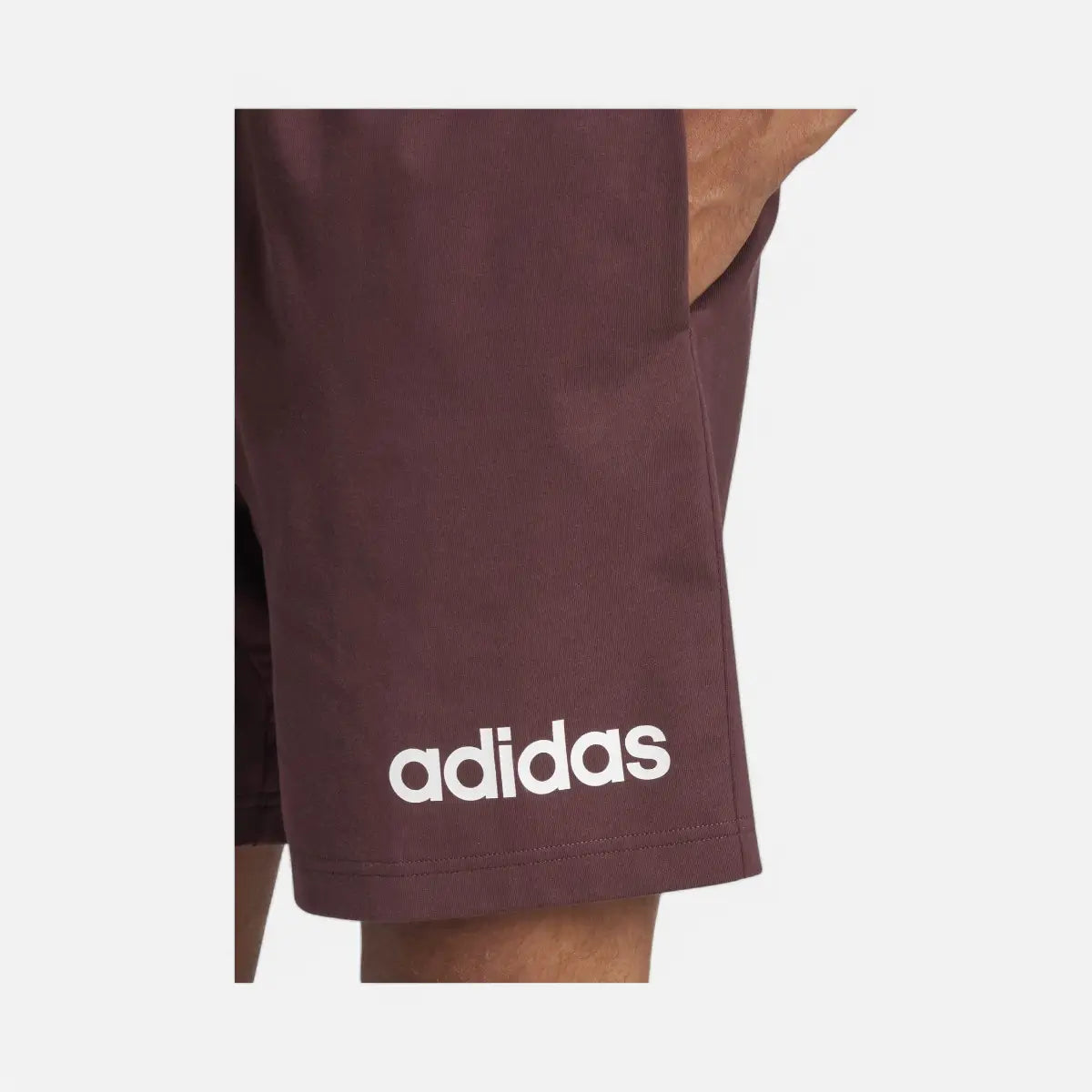 Adidas Short Essentials Linear Single Jersey Dark Maroon