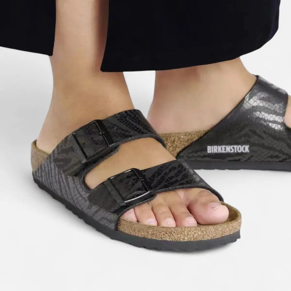 Birkenstock Arizona Animal Print Zebra Black