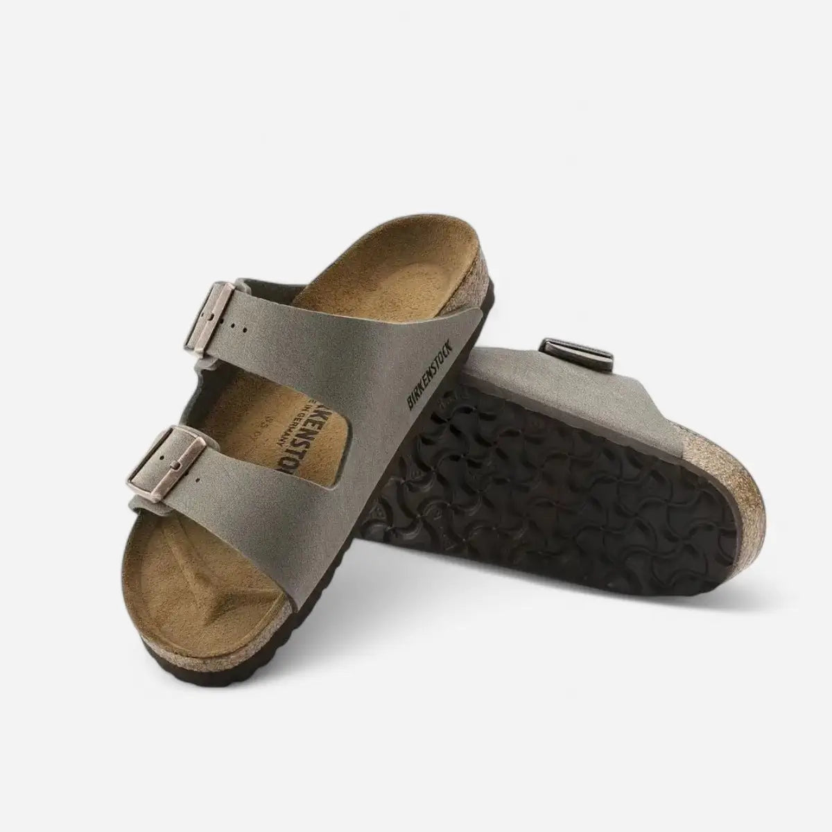 Birkenstock Arizona Birko-Flor - Nubuck - Stone