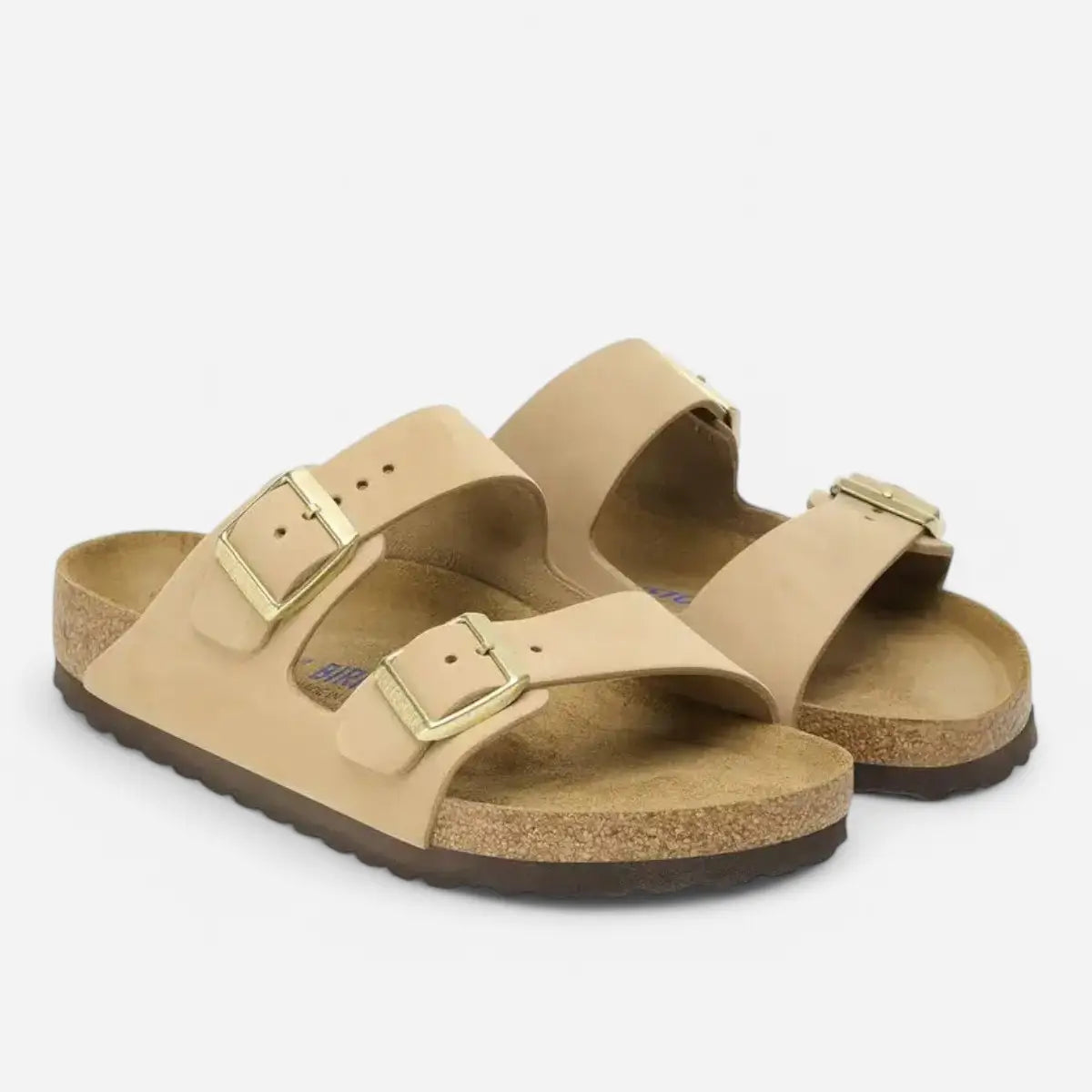 Birkenstock Arizona plantare morbido Pelle Nubuck - Sandcastle
