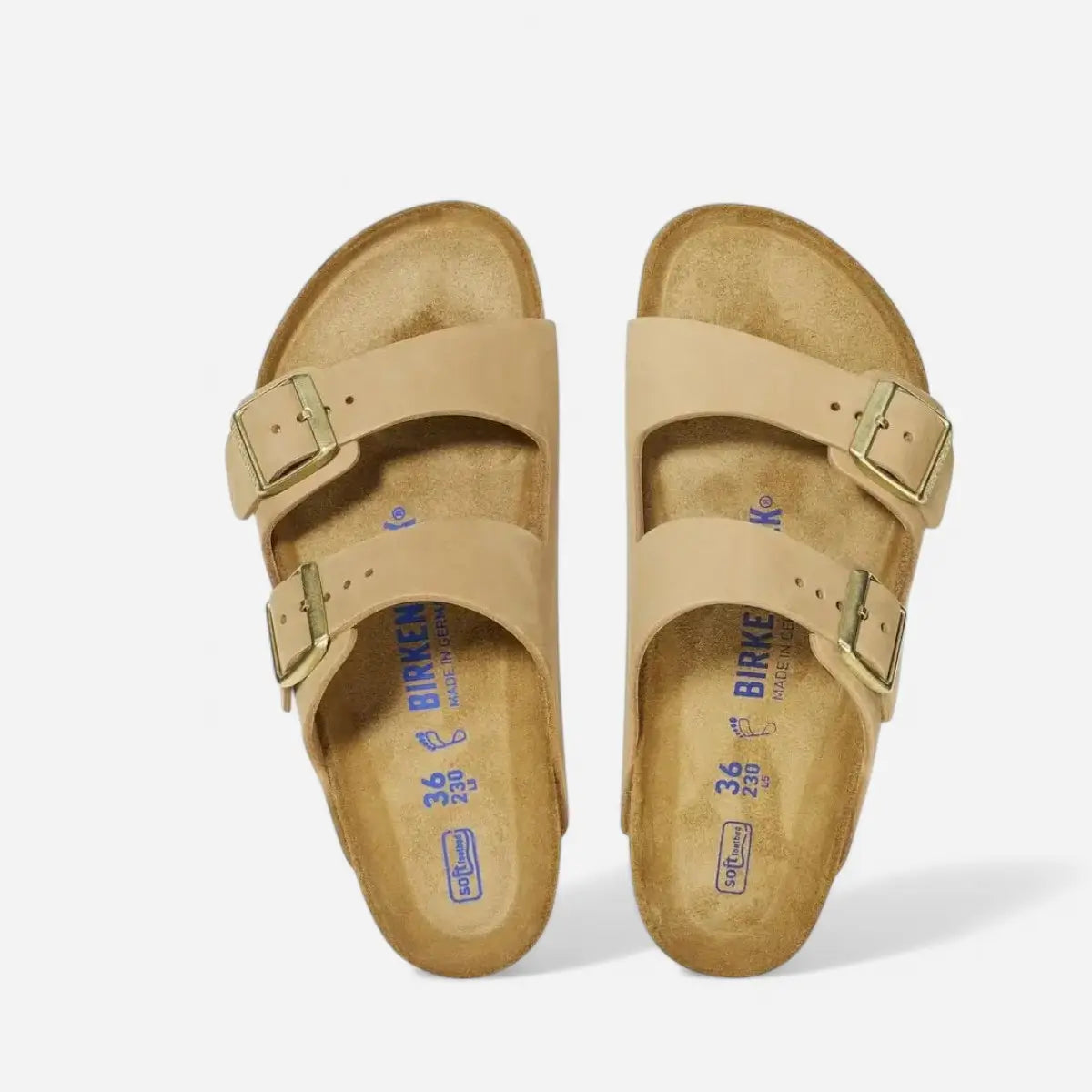 Birkenstock Arizona plantare morbido Pelle Nubuck - Sandcastle