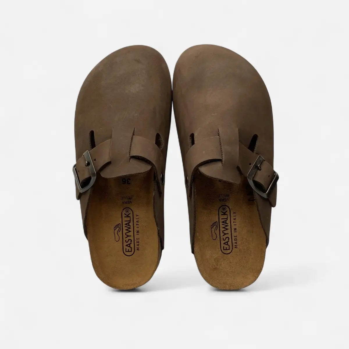 EASYWALK sandalo Sabot Boston nabuk caffè