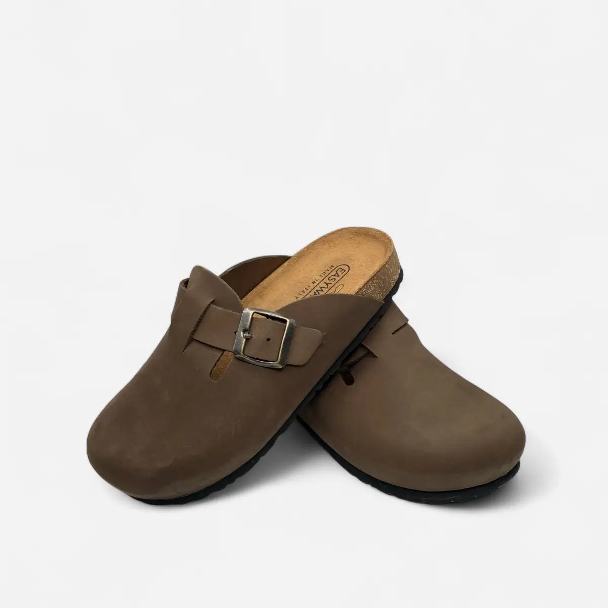 EASYWALK sandalo Sabot Boston nabuk caffè