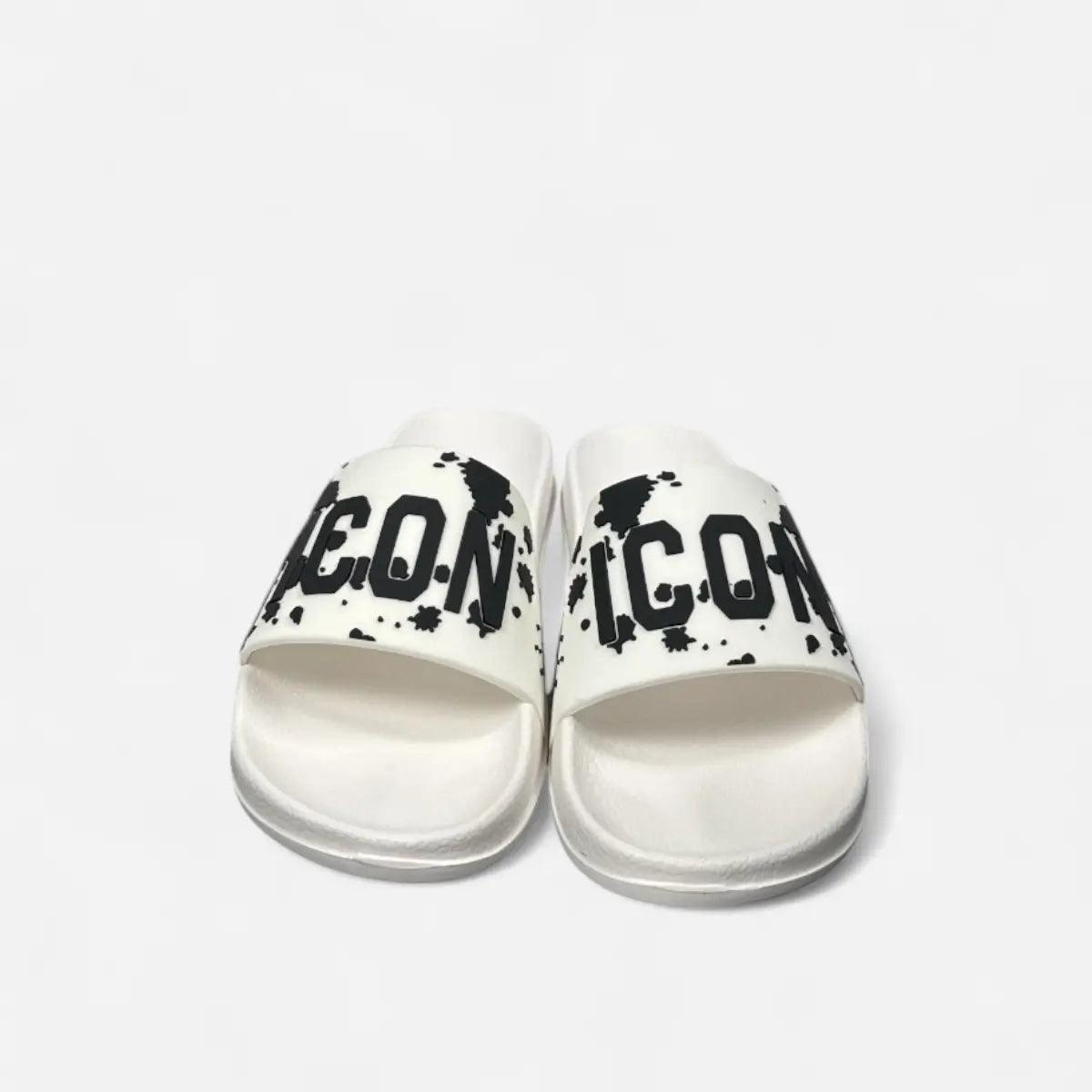 ICON ciabatte uomo Big Logo Camo Paint IC04765TU White & Black