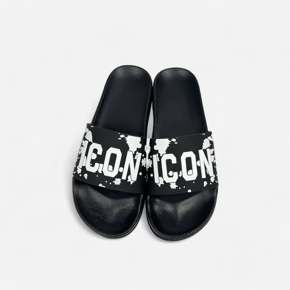 ICON ciabatte uomo Big Logo Camo Paint IC04765TU Black & White