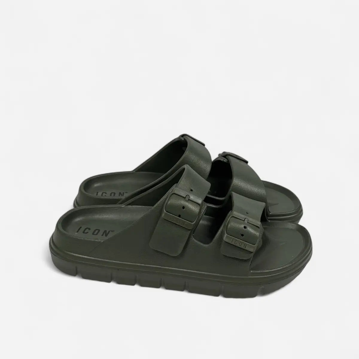 ICON ciabatte uomo doppia fibbia IC03922TU Military Green