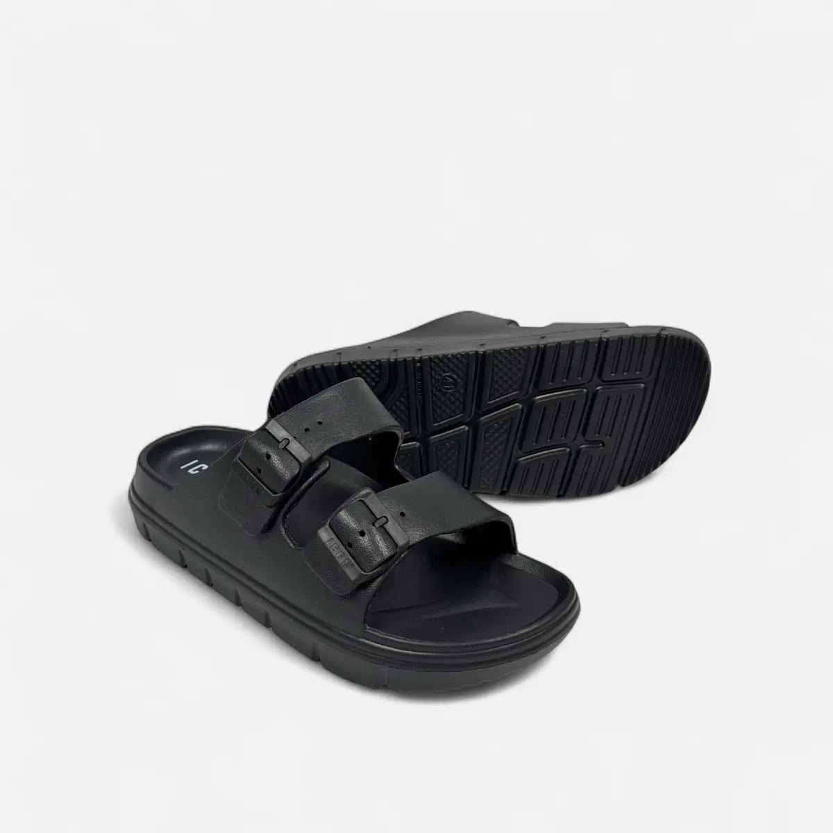 ICON ciabatte uomo doppia fibbia IC03922TU Black