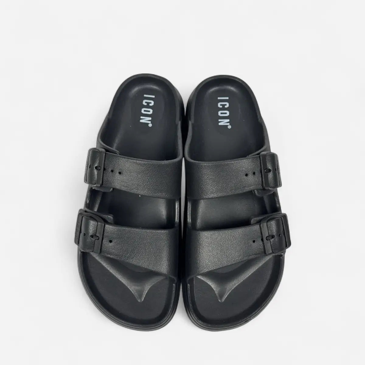 ICON ciabatte uomo doppia fibbia IC03922TU Black