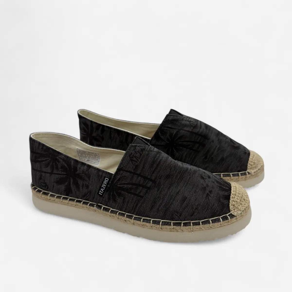 ITAZERO Espadrillas Palma PLAT nero