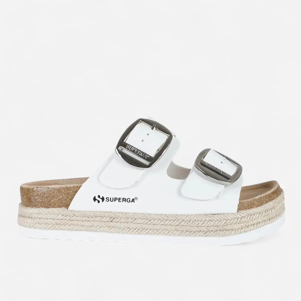 Superga Sandalo Platform donna doppia fibbia S11T228 Bianco