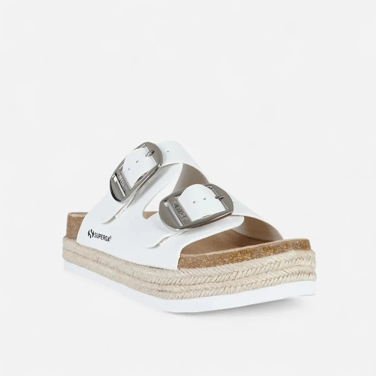 Superga Sandalo Platform donna doppia fibbia S11T228 Bianco