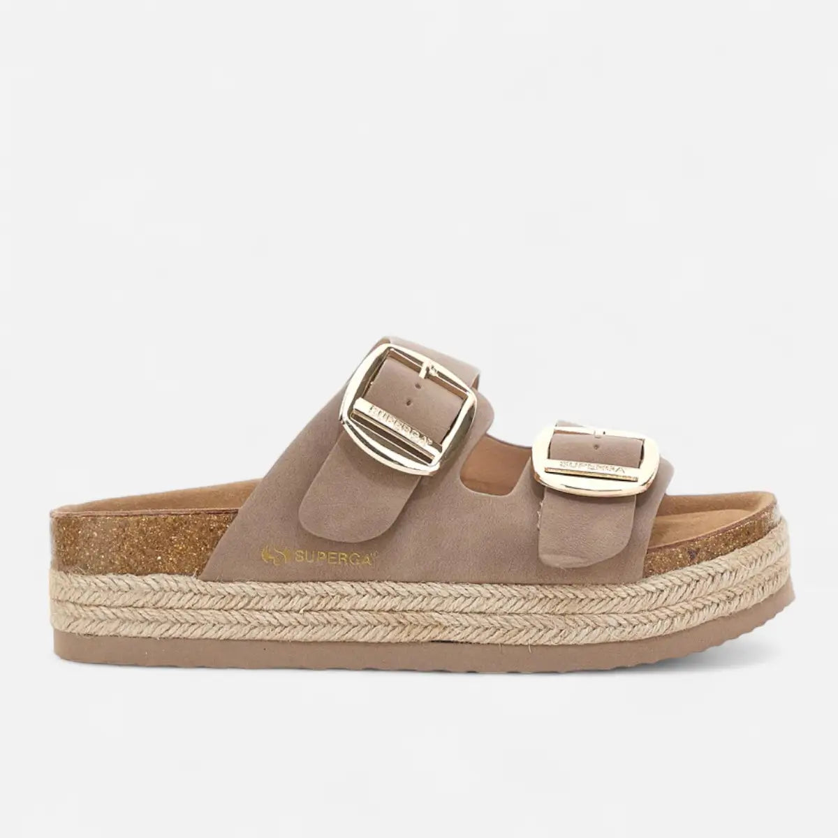 Superga Sandalo Platform donna doppia fibbia S11T228 Beige