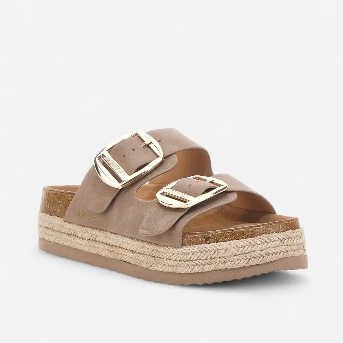 Superga Sandalo Platform donna doppia fibbia S11T228 Beige