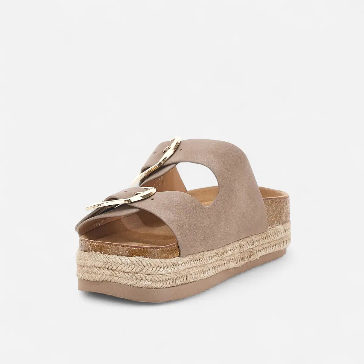 Superga Sandalo Platform donna doppia fibbia S11T228 Beige