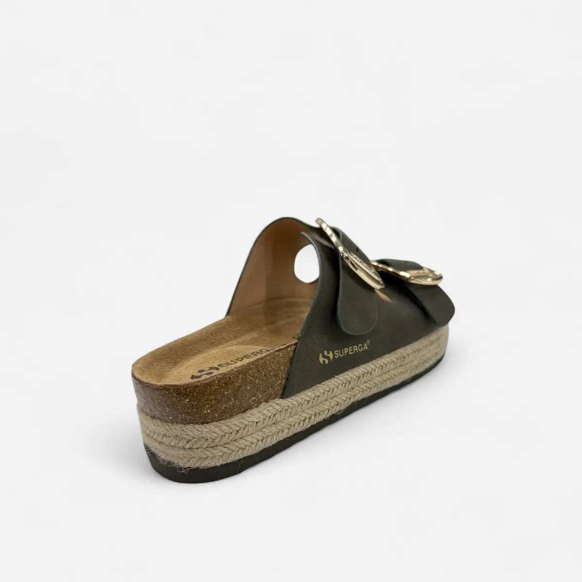 Superga Sandalo Platform donna doppia fibbia S11T228 Verdone