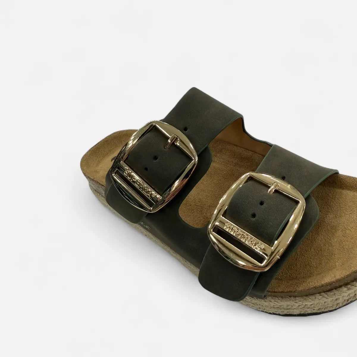 Superga Sandalo Platform donna doppia fibbia S11T228 Verdone