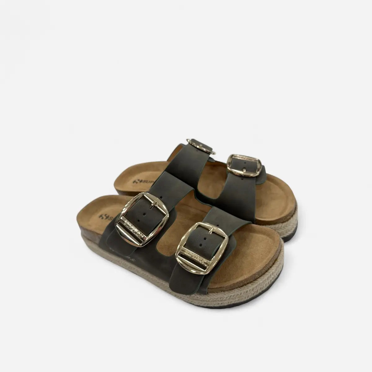 Superga Sandalo Platform donna doppia fibbia S11T228 Verdone