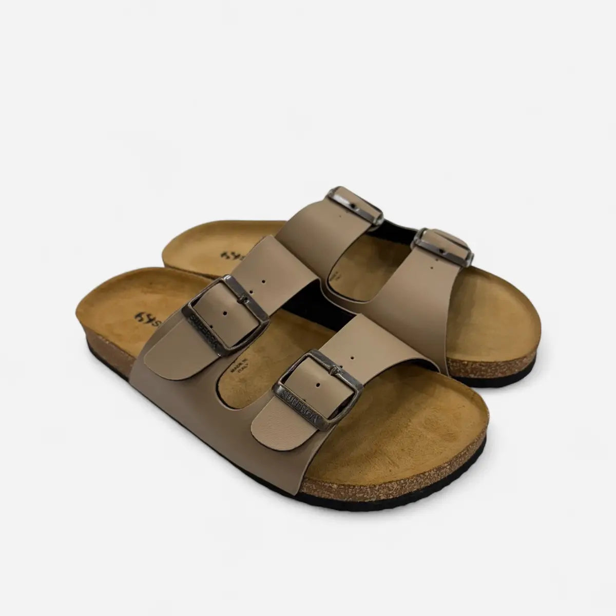 Superga Sandalo uomo doppia fibbia Pelle Cuoio