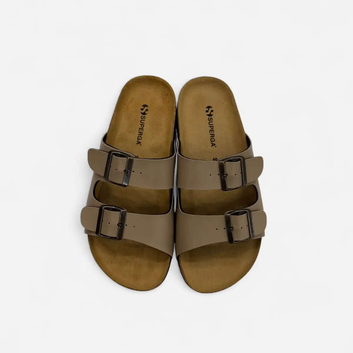 Superga Sandalo uomo doppia fibbia Pelle Cuoio