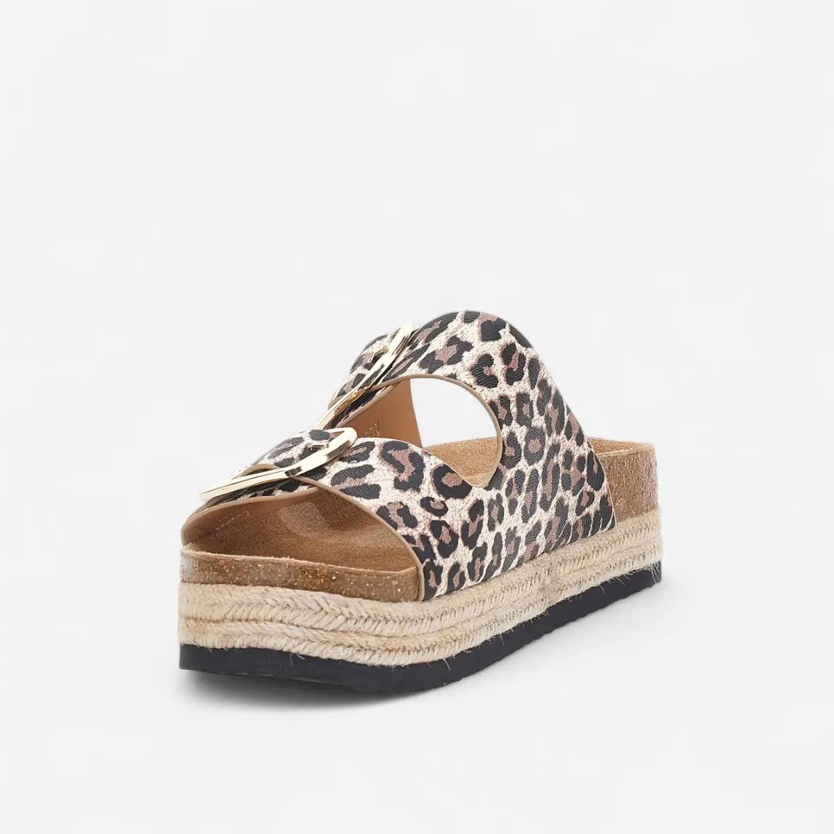 Superga Sandalo Platform donna doppia fibbia S11T279 Leopard