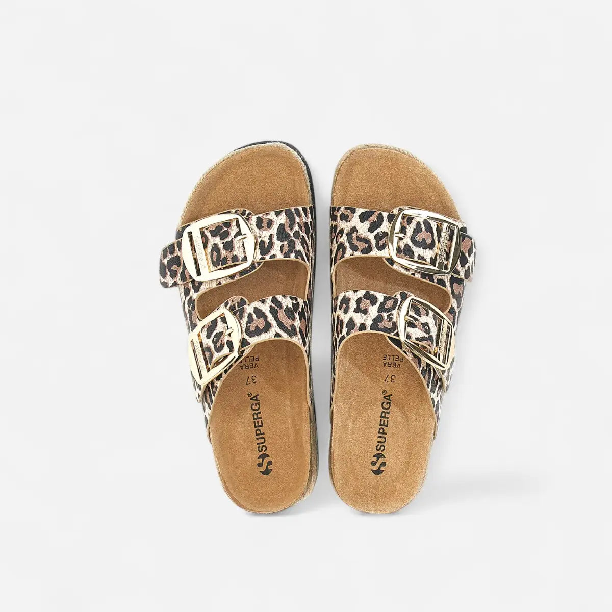 Superga Sandalo Platform donna doppia fibbia S11T279 Leopard