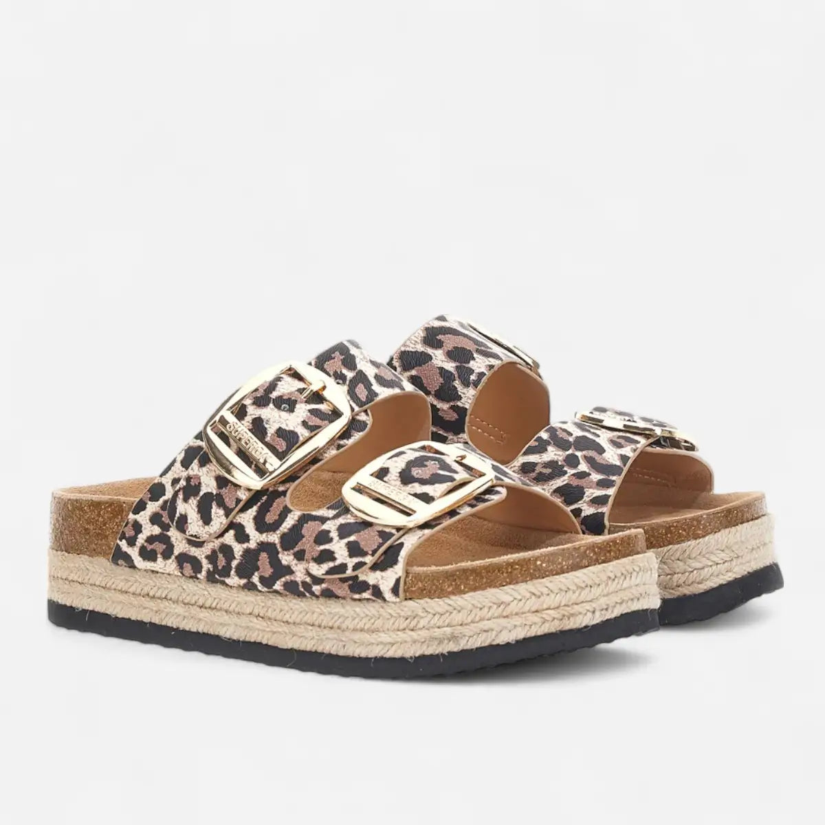 Superga Sandalo Platform donna doppia fibbia S11T279 Leopard