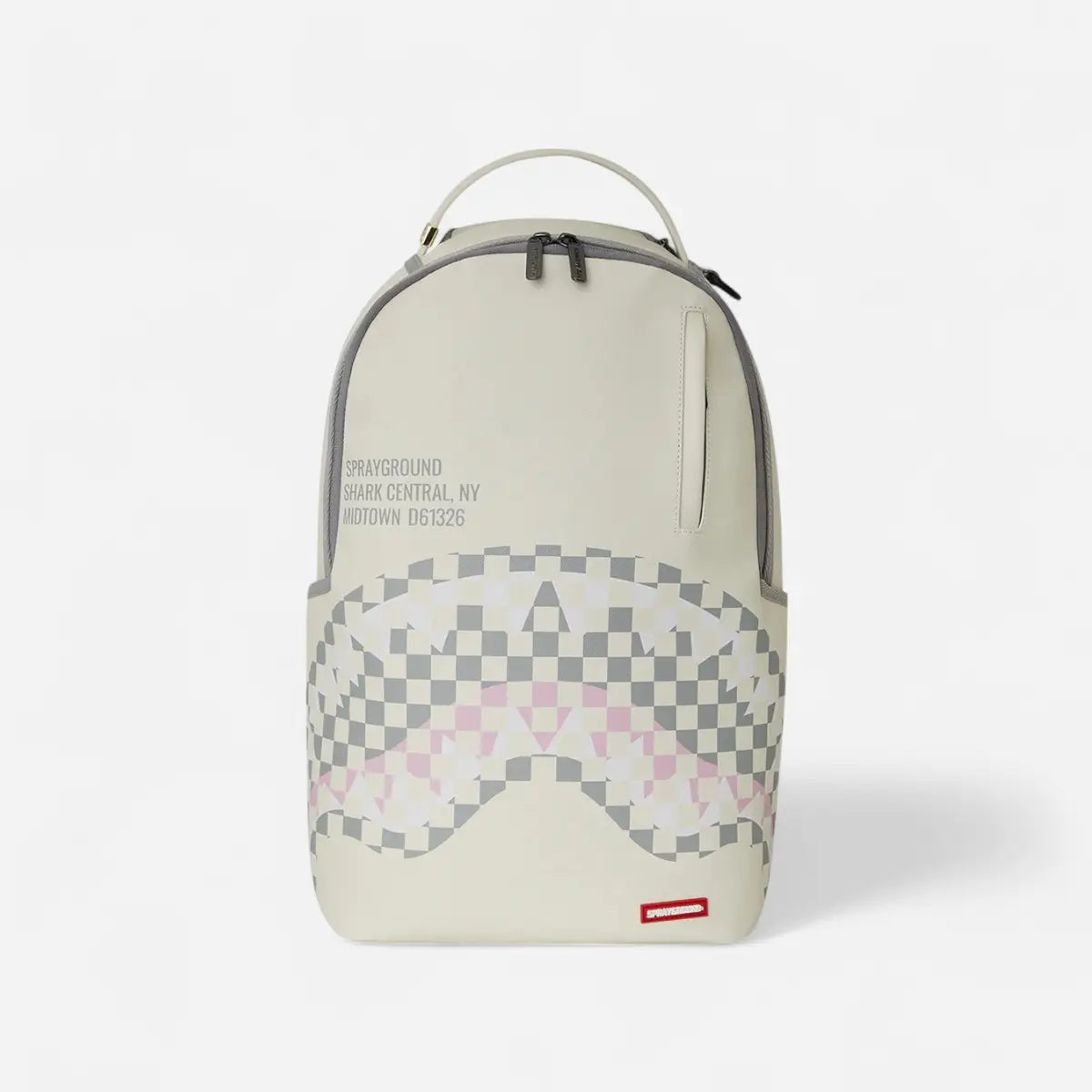 Sprayground Zaino CREAM CHECK SHARK CENTRAL