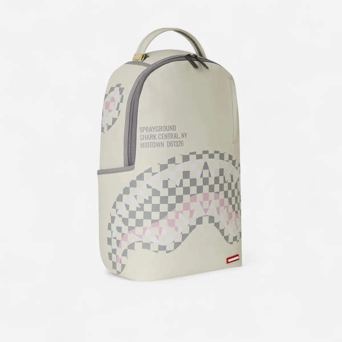 Sprayground Zaino CREAM CHECK SHARK CENTRAL