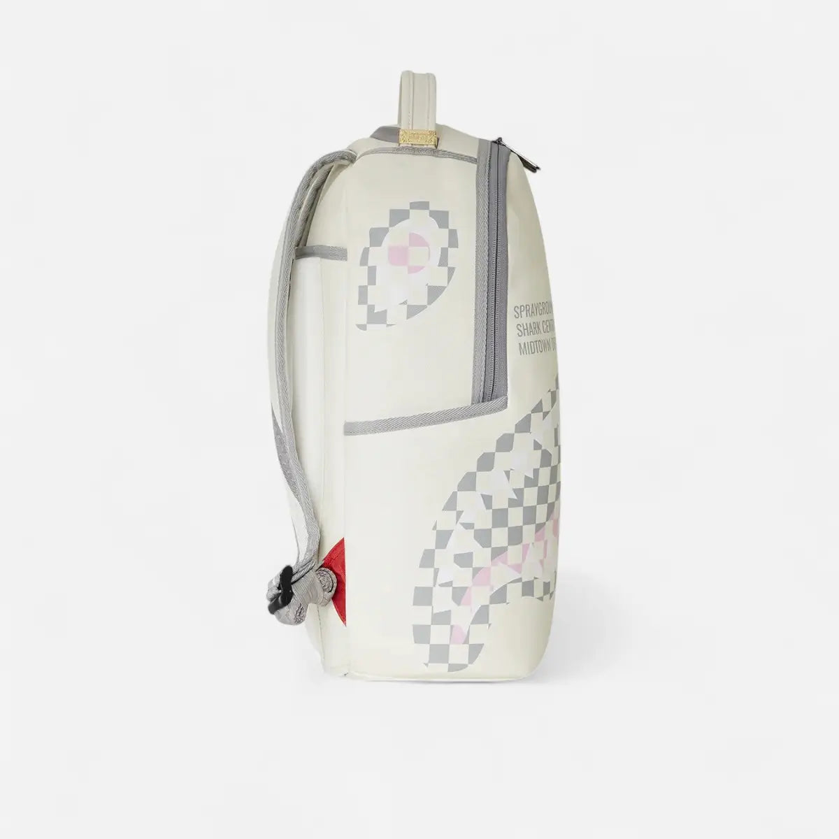 Sprayground Zaino CREAM CHECK SHARK CENTRAL