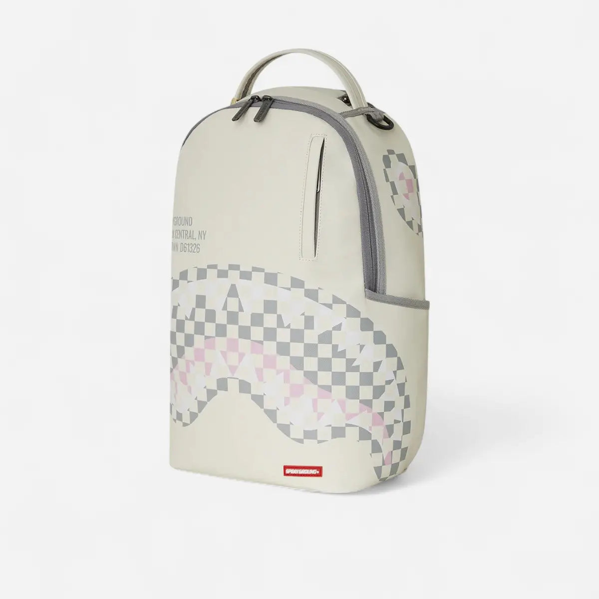 Sprayground Zaino CREAM CHECK SHARK CENTRAL