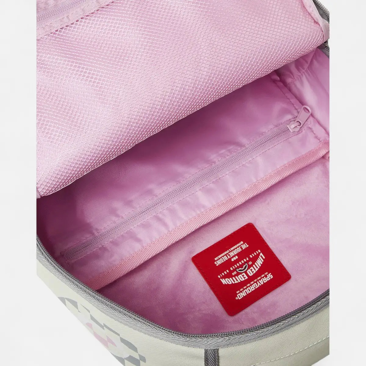 Sprayground Zaino CREAM CHECK SHARK CENTRAL