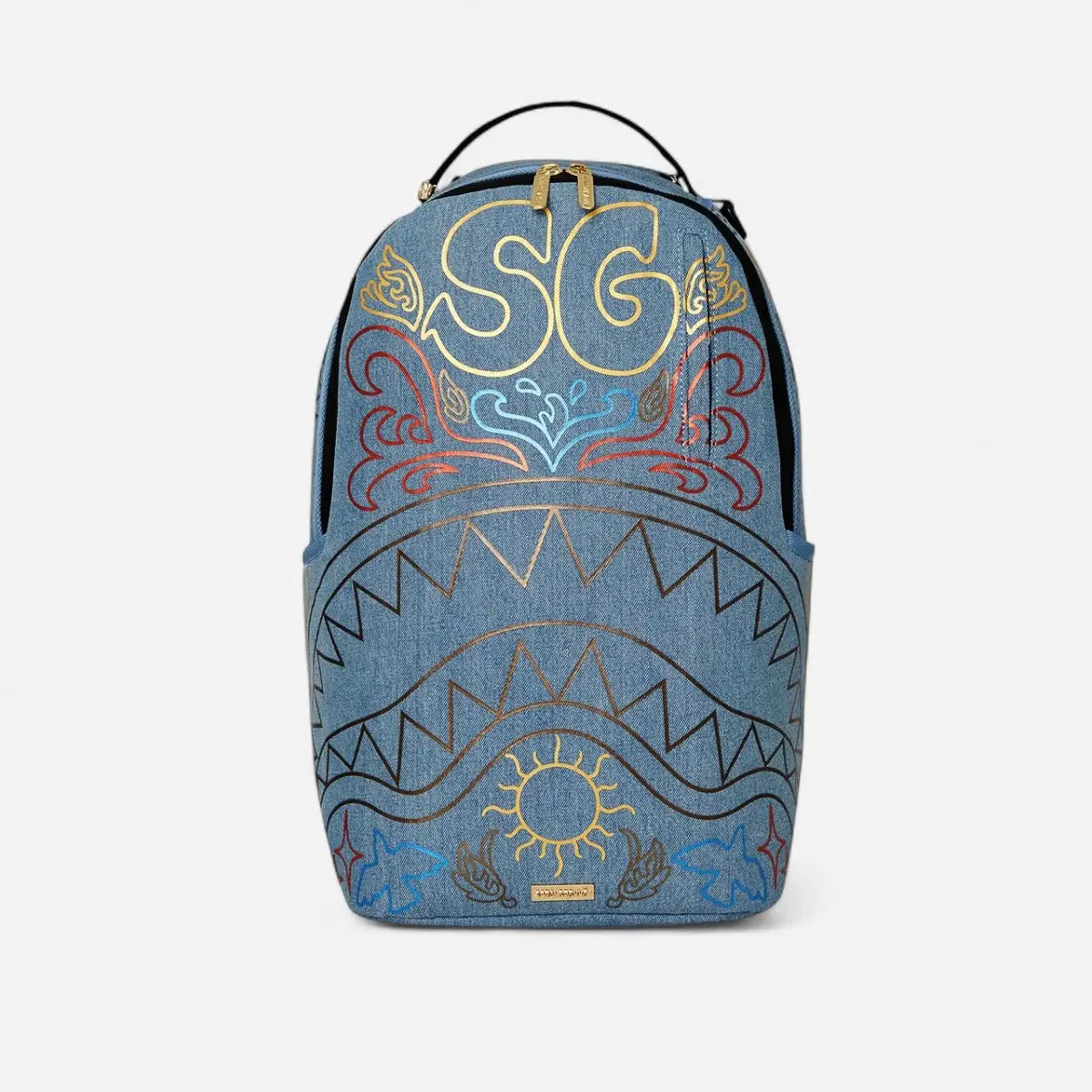 Sprayground Zaino METALLIC PRINTED DENIM SHARK DLXSV