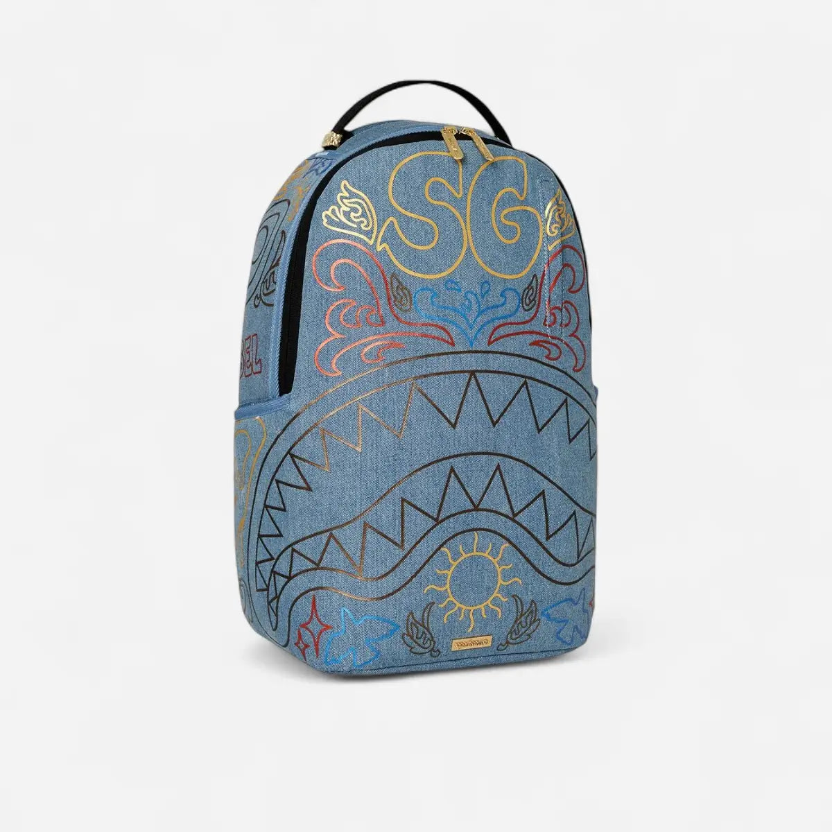 Sprayground Zaino METALLIC PRINTED DENIM SHARK DLXSV