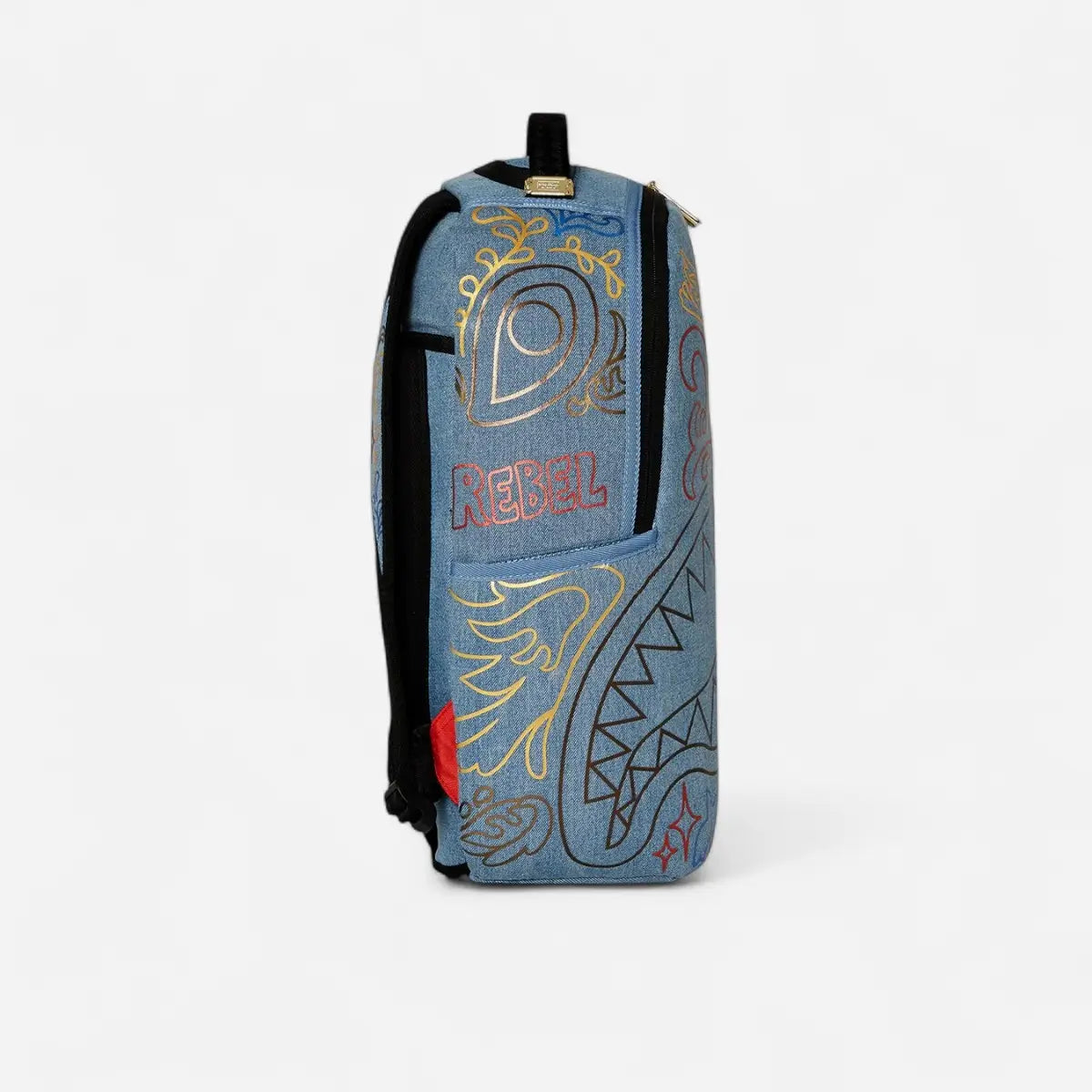 Sprayground Zaino METALLIC PRINTED DENIM SHARK DLXSV