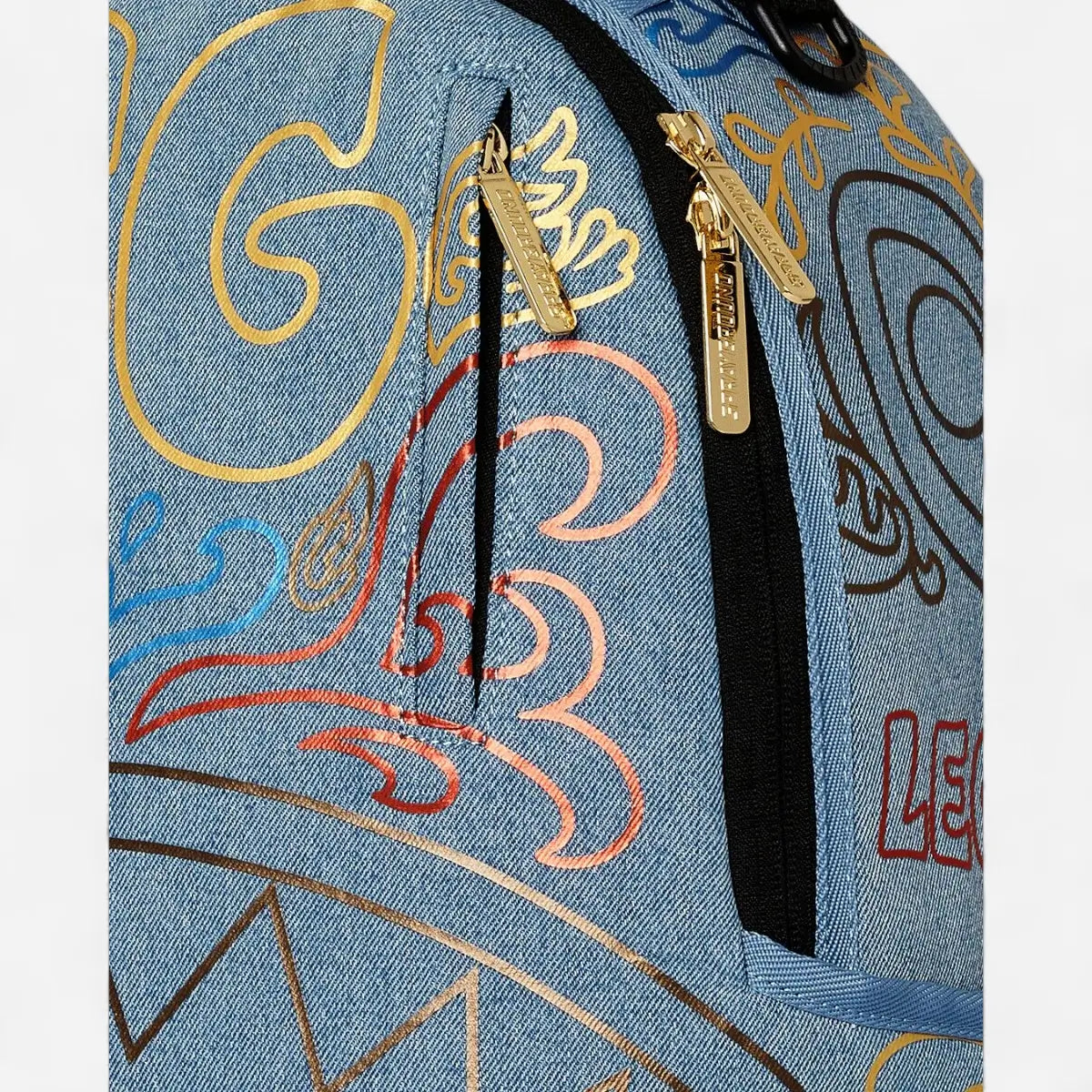 Sprayground Zaino METALLIC PRINTED DENIM SHARK DLXSV